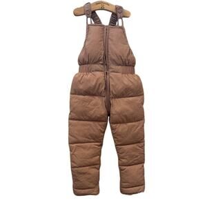 Toddler Girls 2-3T Snow Pants  Suit Winter Clothes Mauve Pink Zip-up Adjustable